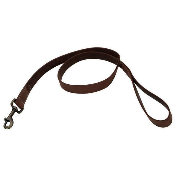 Circle T Rustic Leather Dog Leash, Chocolate