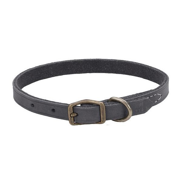 Circle T Rustic Leather Town Dog Collar, Slate Grey