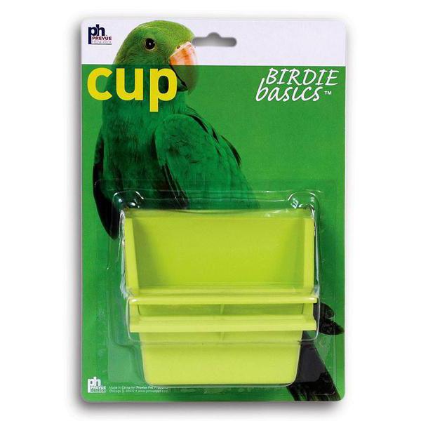 Prevue Pet Products Birdie Basics Plastic Bird Perch High Back Mountable Feeding Cup