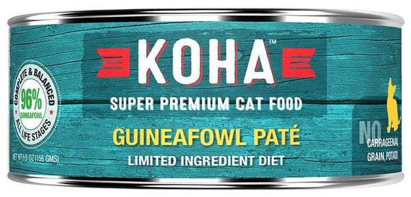 KOHA Cat Limited Ingredient Diet Pate Guineafowl Wet Cat Food, 5.5-oz