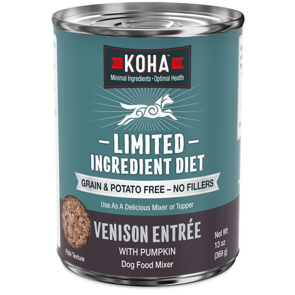 KOHA Limited Ingredient Diet Venison Entree Wet Dog Food Can, 13-oz