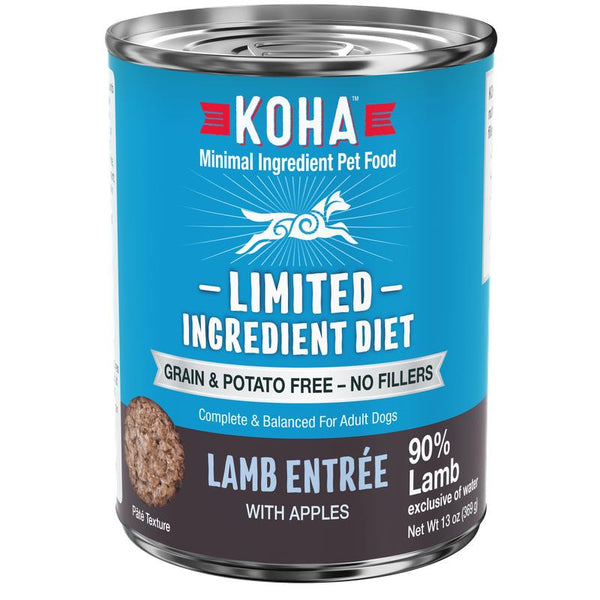 KOHA Limited Ingredient Diet Lamb Entree Wet Dog Food Can, 13-oz