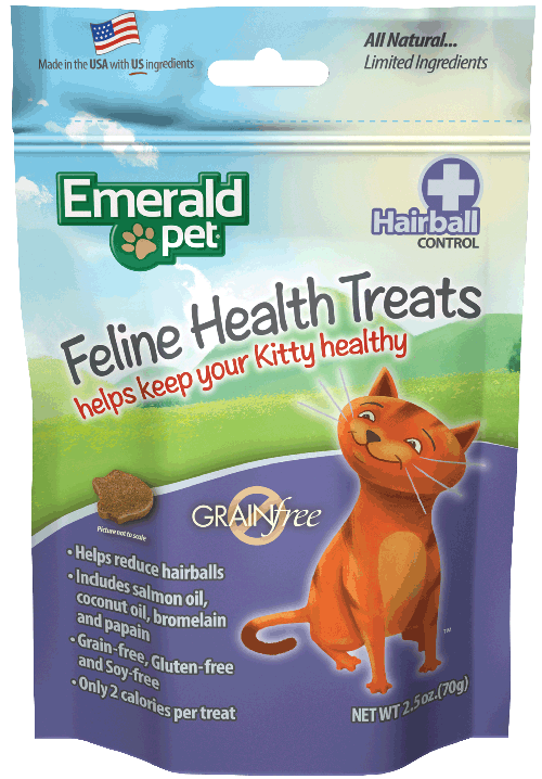 Friandises pour chat sans céréales à saveur de poulet Emerald Pet, sac de 2,5 oz