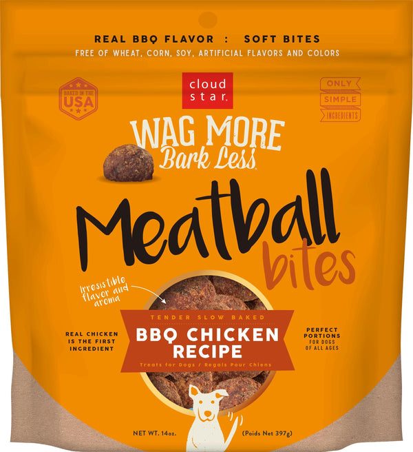 Cloud Star Wag More Bark Less Boulettes de viande au poulet 14oz