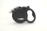 Coastal Power Walker Laisse rétractable pour chien noire, Taille moyenne jusqu'à 64 lb