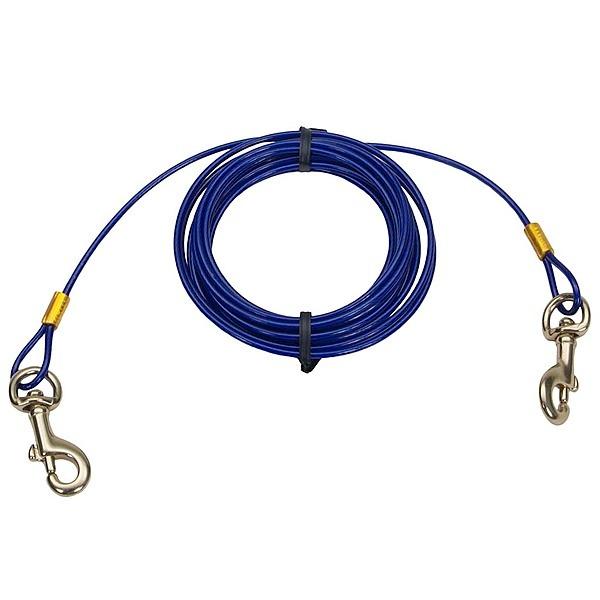 Coastal Titan Câble d'attache avec mousquetons plaqués laiton pour chiens moyens, 20 ft