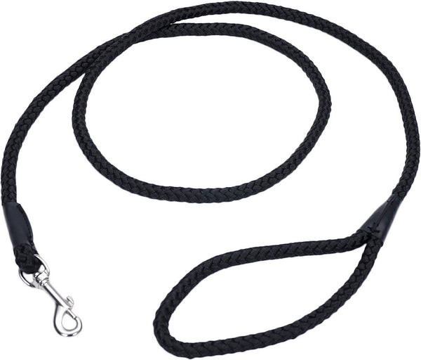 Coastal Rope Dog Leash, Black, 1/2-in x 6-ft