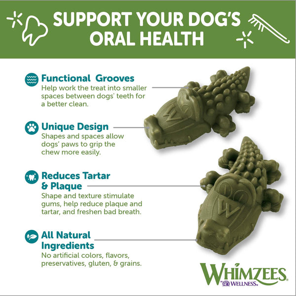WHIMZEES Alligator Natural Dental Dog Treats