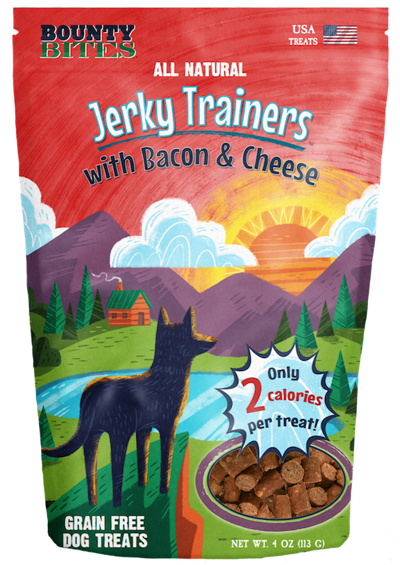 Bounty Bites Bacon Cheese Jerky Training Treats 4-oz