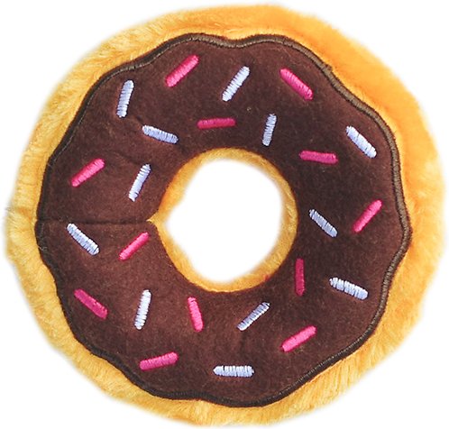 ZippyPaws Mini Donutz Jouet en peluche sonore sans rembourrage pour chien, Chocolat