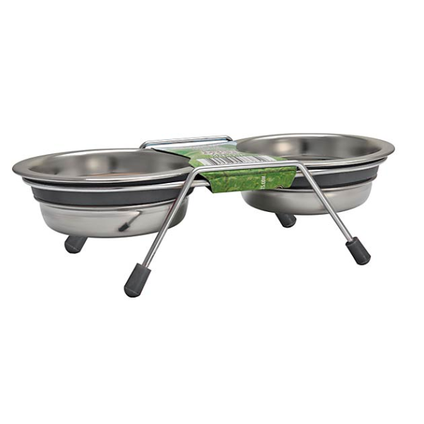 Loving Pets Silent Double Diner Grey