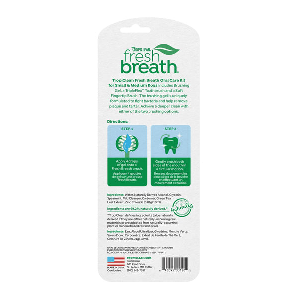 Tropiclean Fresh Breath Oral Care Kit for Dogs