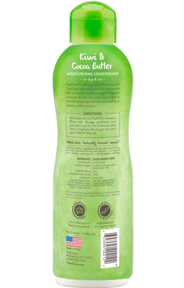 TropiClean Kiwi Après-shampooing pour chiens et chats, bouteille de 20 oz