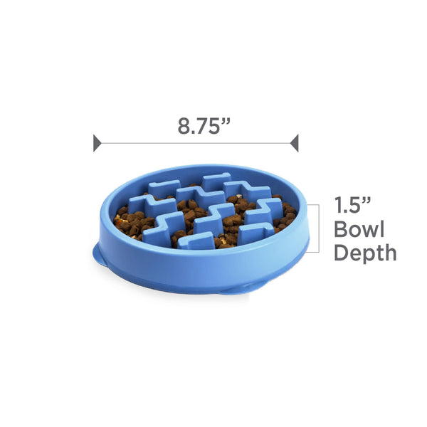 Outward Hound Fun Feeder Slo Bowl Dog Slow Feeder, Blue