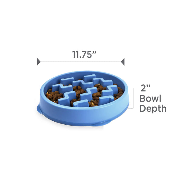 Outward Hound Fun Feeder Slo Bowl Dog Slow Feeder, Blue