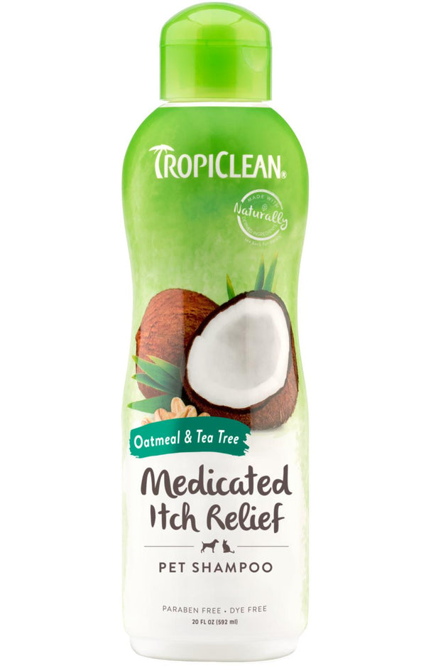 Tropiclean Oatmeal & Tea Tree Medicated Itch Relief Pet Shampoo