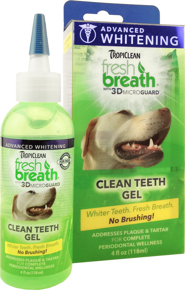Tropiclean Fresh Breath Kit de gel blanchissant avancé pour les dents propres