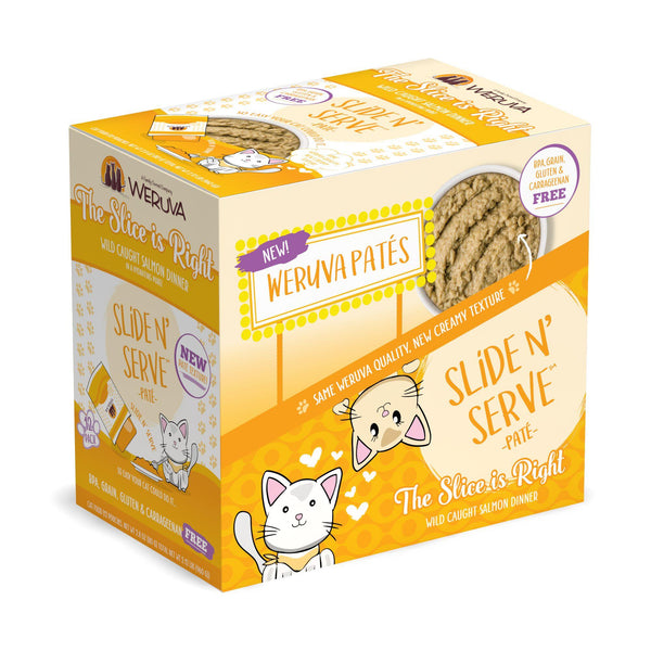 Weruva Cat Pate The Slice is Right Wild Caught Salmon Dinner in a Hydrating Puree Wet Cat Food Pouch