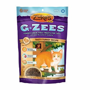 Zukes G-Zees Tasty Turkey Cat Treats, 3-oz