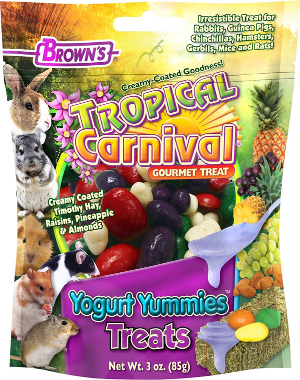 Brown's Tropical Carnival Yogurt Yummies Friandises pour petits animaux, 3 oz