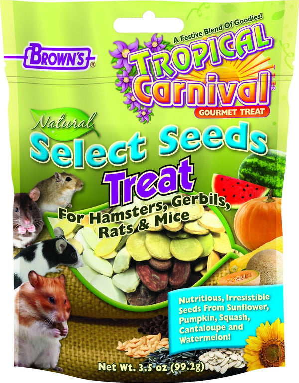 Brown's Tropical Carnival Select Seeds Small Animal Treats, 3.5-oz