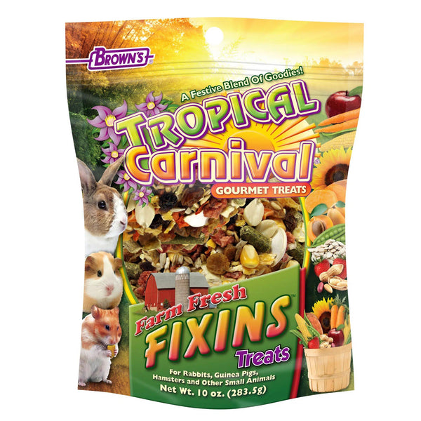 Brown's Tropical Carnvial Farm Fresh Fixins Small Animal Treats, 10-oz