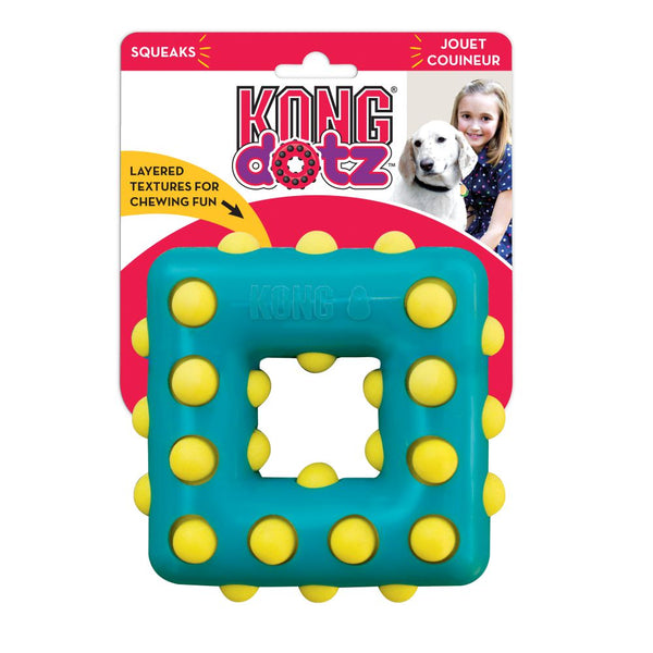 KONG Dotz Square Dog Chew Toy