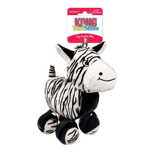 KONG Tennishoes Zebra Dog Toy