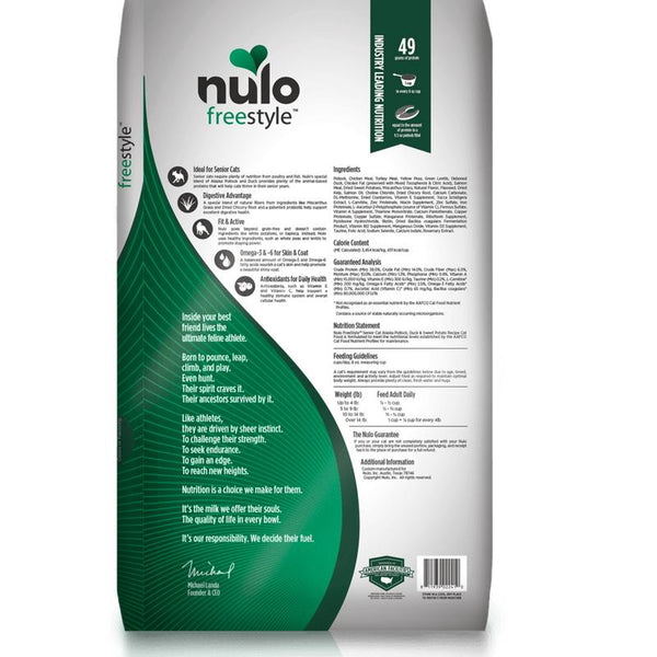 Nulo Cat Freestyle Senior Pollock, Duck, & Sweet Potato Recipe Grain-Free Dry Cat Food