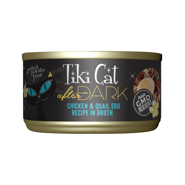 Tiki Cat After Dark Recette d'œufs de poulet et de caille dans un bouillon