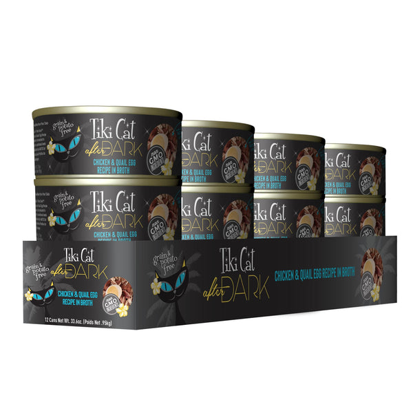 Tiki Cat After Dark Recette d'œufs de poulet et de caille dans un bouillon