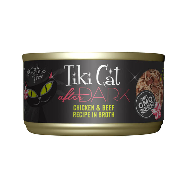 Tiki Cat After Dark Poulet et Recette de Bœuf dans un Bouillon