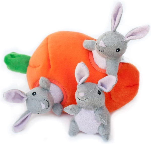 ZippyPaws Zippy Burrow Bunny 'n Carrot Jouet pour chien