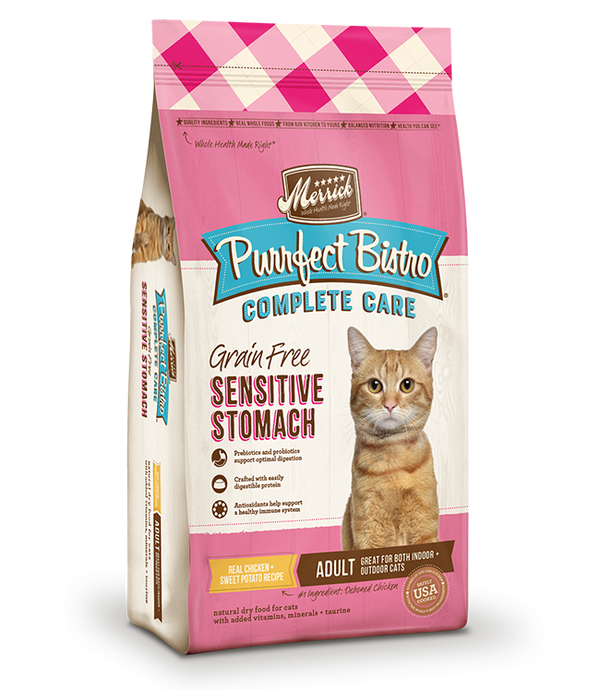 Merrick Purrfect Bistro Complete Care Grain Free Sensitive Stomach Recipe Dry Cat Food