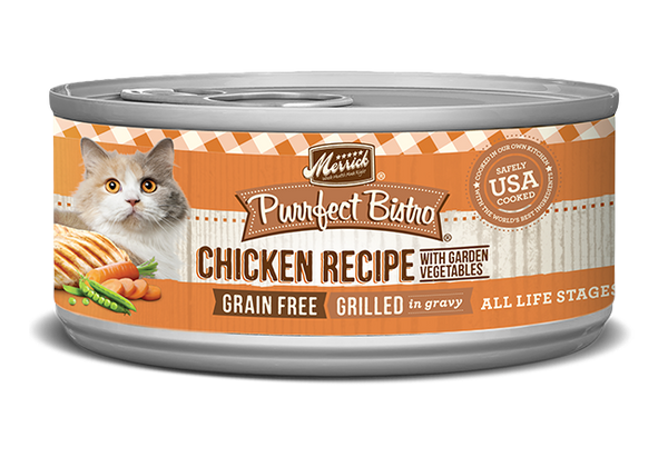 Merrick Purrfect Bistro Recette Poulet et Légumes Nourriture humide pour chats
