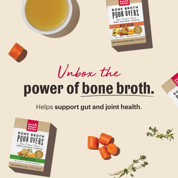 The Honest Kitchen Bone Broth Pour Overs Chicken Stew Dog Food Topper