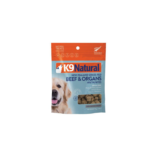 K9 Natural Friandises Morceaux Sains au Boeuf Friandises lyophilisées pour chiens, 1.76-oz