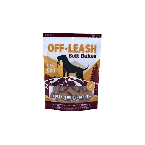 Off-Leash Soft Bakes Peanut Butter with Bacon Grain-Free Dog Treats, 5.29-oz
