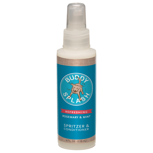 Buddy Splash Brumisateur rafraîchissant au romarin et à la menthe & après-shampoing pour chiens, 4-oz
