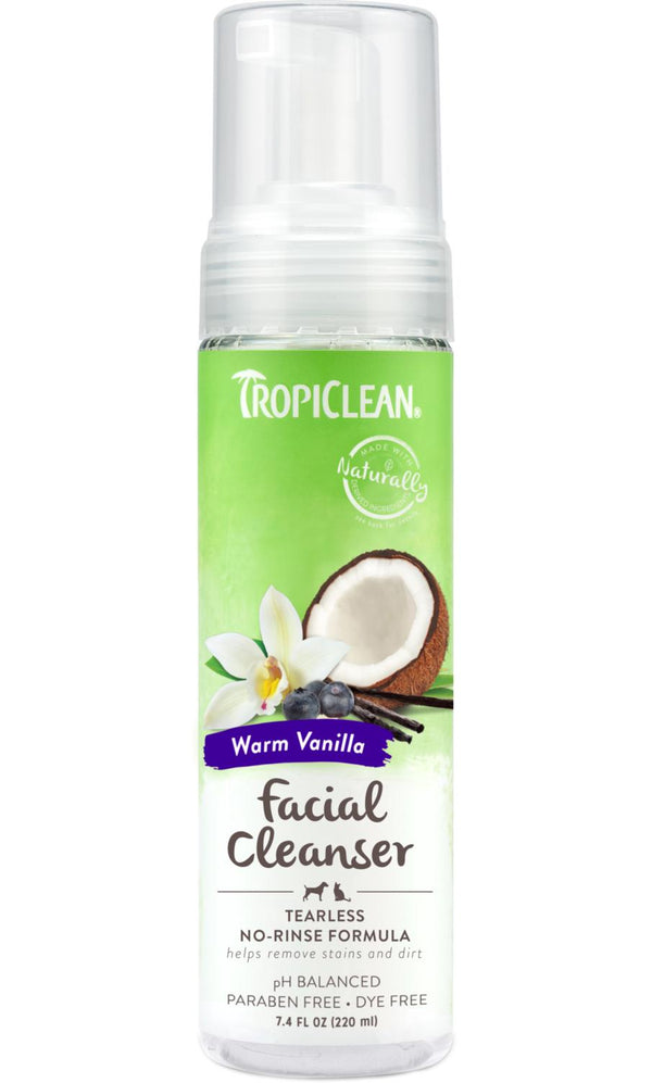 Tropiclean Waterless Facial Cleanser for Pets, 7.4-oz