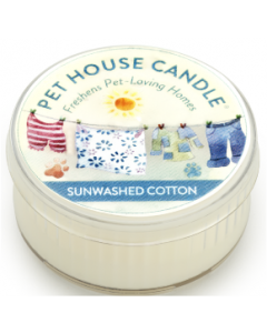 Pet House Year Round Mini Candle, Sunwashed Cotton, 1.5-oz
