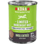 KOHA Limited Ingredient Diet Duck Entree Wet Dog Food Can