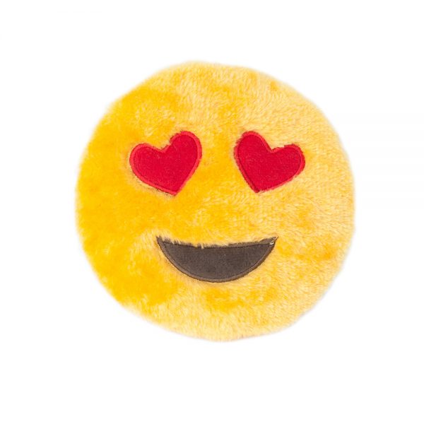 ZippyPaws Squeakie Emojiz Love Heart Eyes Dog Toy, 7 x 7 x 2 in