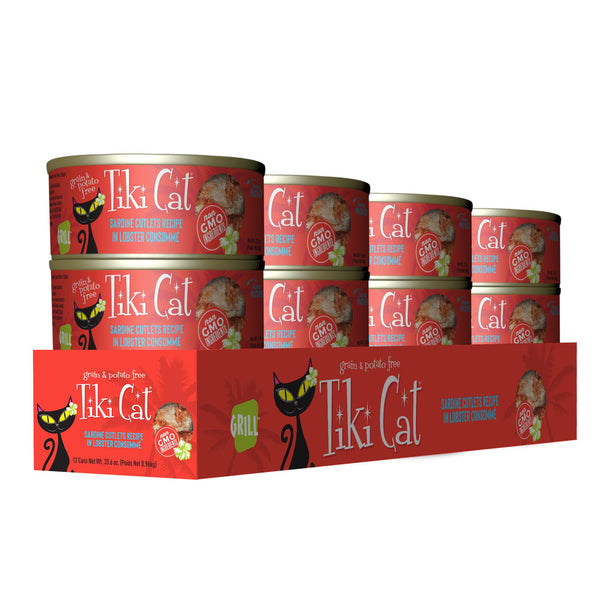 Tiki Cat Grill Bora Bora Sardines Escalopes en Consommé de Homard Nourriture pour Chats en Conserve