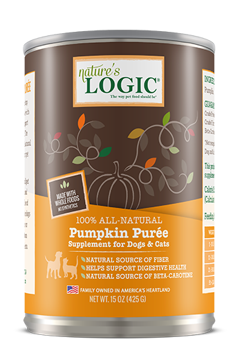 Nature's Logic Pumpkin Purée Dog & Cat Can Food Supplement