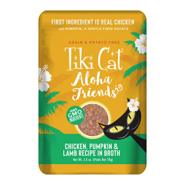Tiki Cat Aloha Friends Poulet avec Citrouille et Agneau Nourriture Humide pour Chats