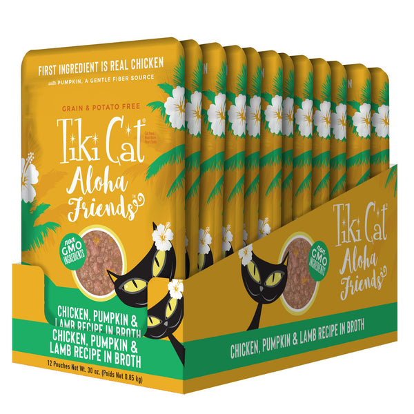 Tiki Cat Aloha Friends Poulet avec Citrouille et Agneau Nourriture Humide pour Chats