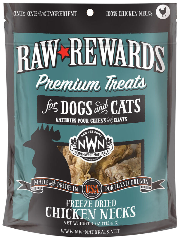 Northwest Naturals Chicken Neck Freeze-Dried Dog & Cat Treats, 10-count