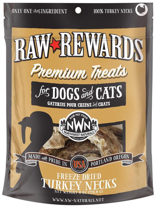 Northwest Naturals Friandise pour chiens et chats Cou de dinde lyophilisé, lot de 4