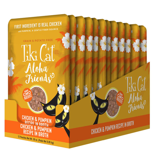 Tiki Cat Aloha Friends Poulet à la citrouille Nourriture humide pour chats
